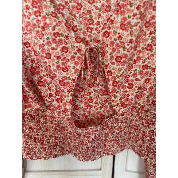 Lush Fremont Peasant Blouse Ditsy Floral XXL Smocked Puff Sleeve Cottagecore NEW - Picture 5 of 10